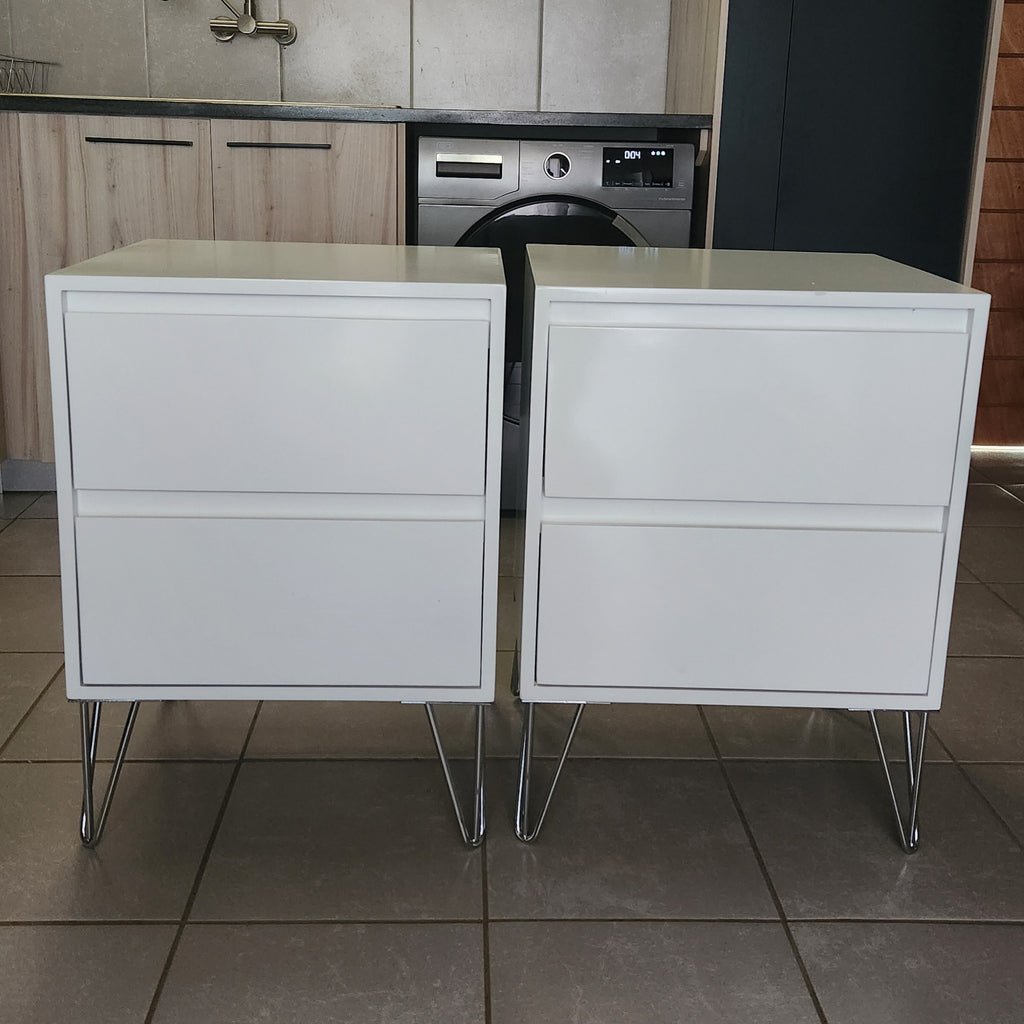 Bedside Pedestals. Silver Legs. R3200 for 2