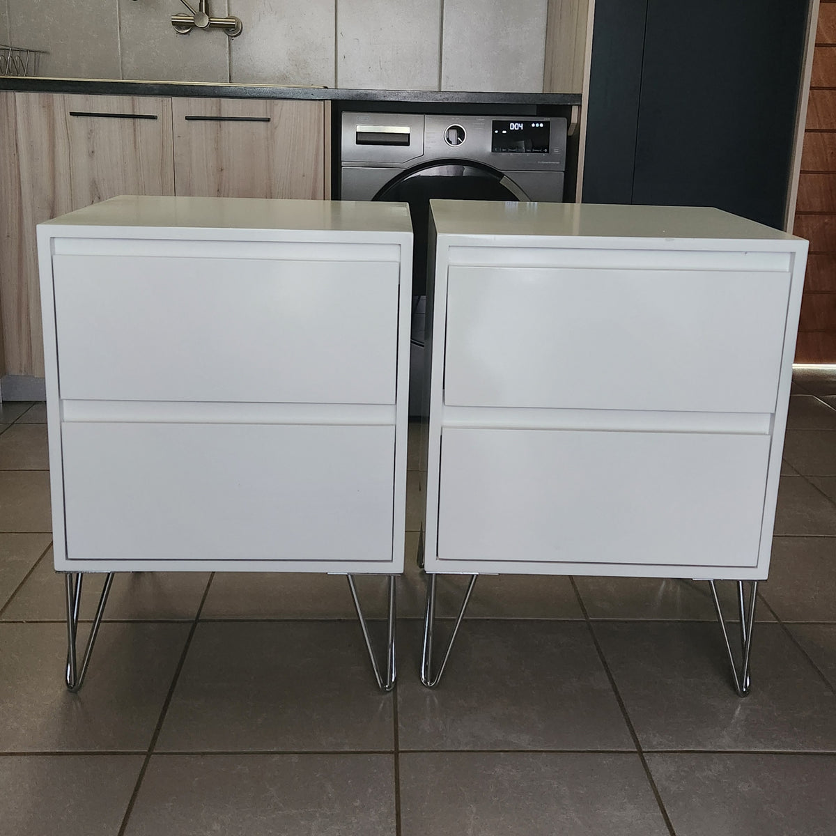 Bedside Pedestals. Silver Legs. R3200 for 2