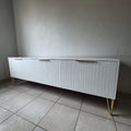 1.8m Tv Stand. Gold Finish