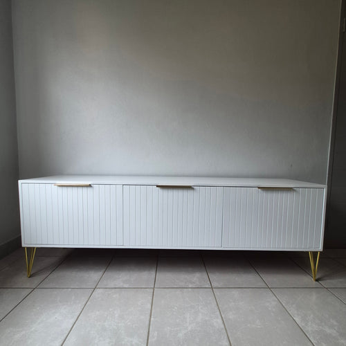 1.8m Tv Stand. Gold Finish