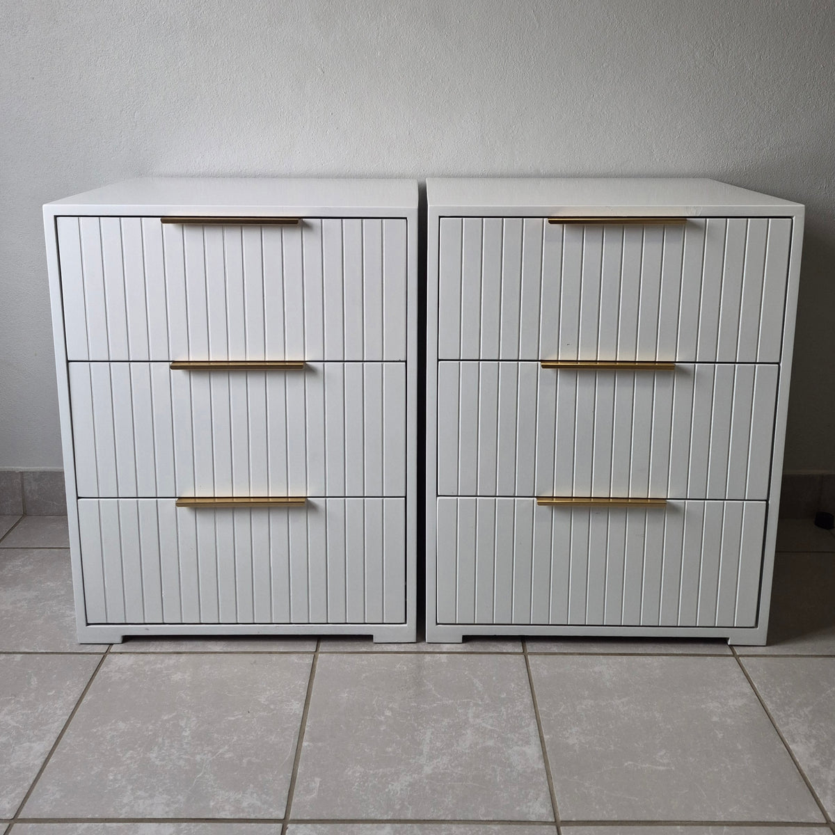 Bedside Pedestals. Gold Handles. R3800 for 2