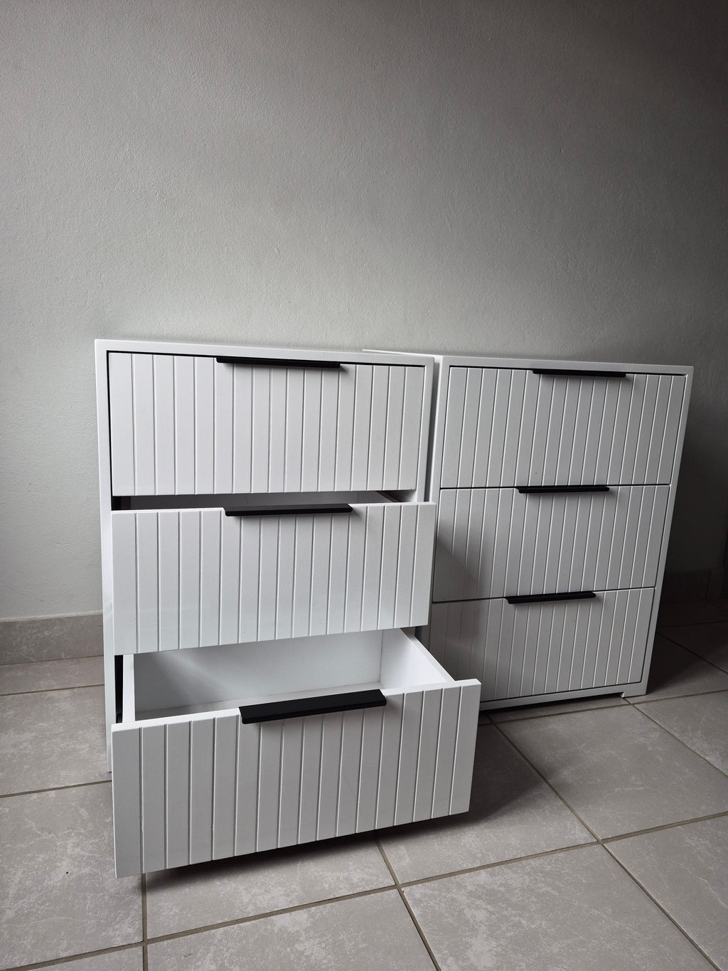 Bedside Pedestals. Black Handles. R3800 for 2