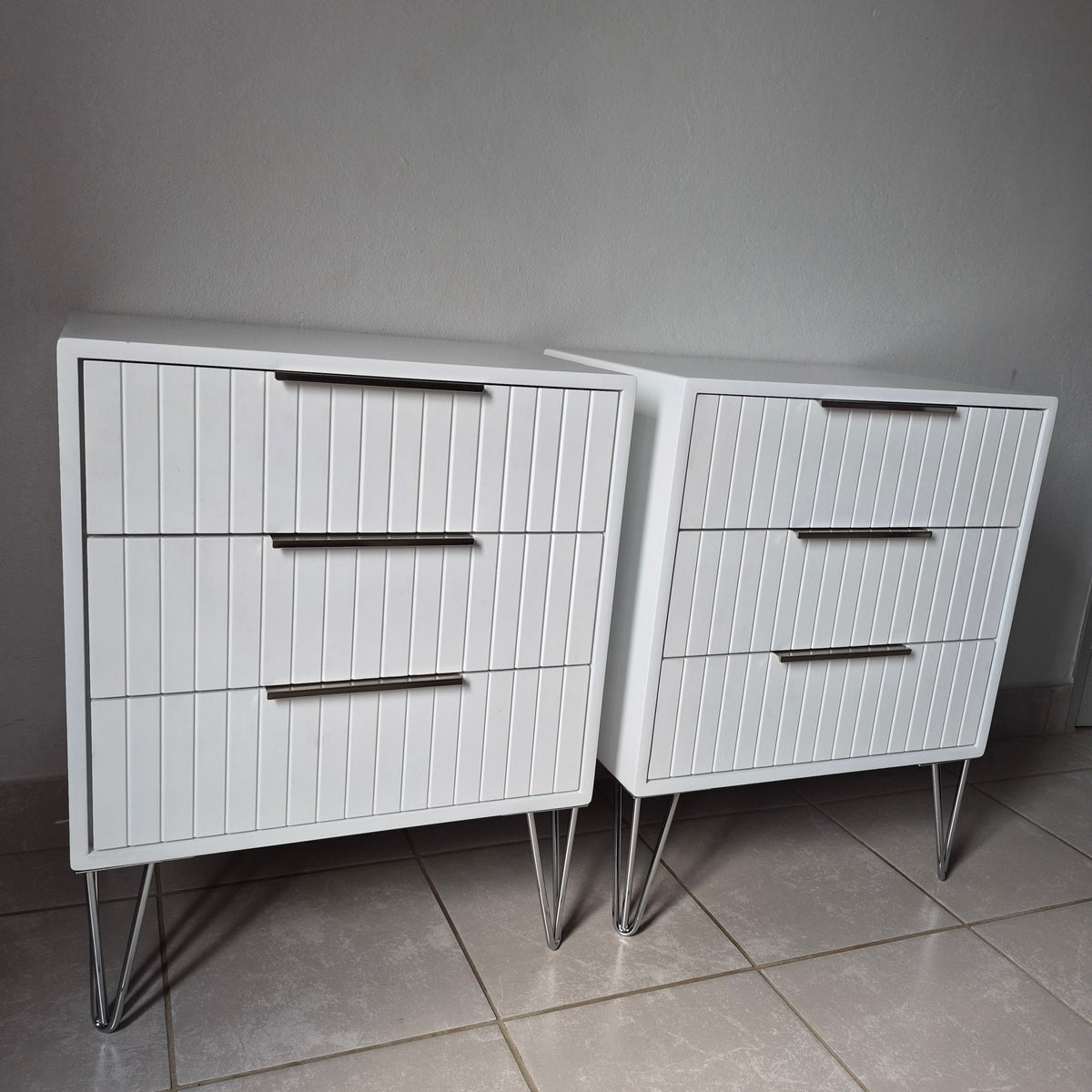 Bedside Pedestals. Silver Handles. R3800 for 2
