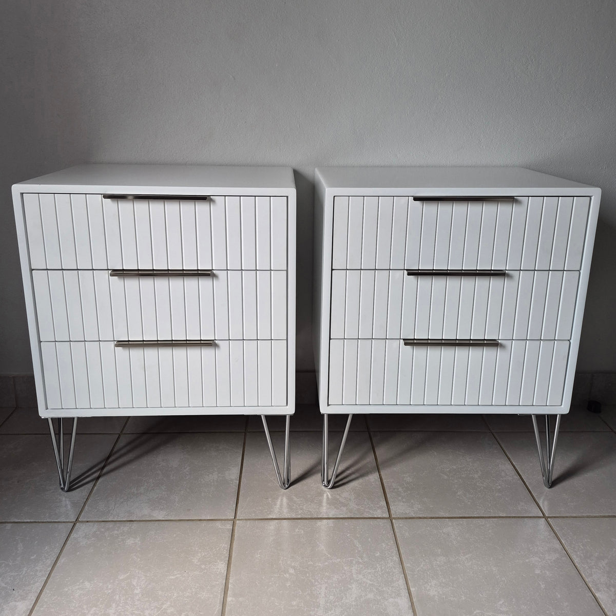 Bedside Pedestals. Silver Handles. R3800 for 2