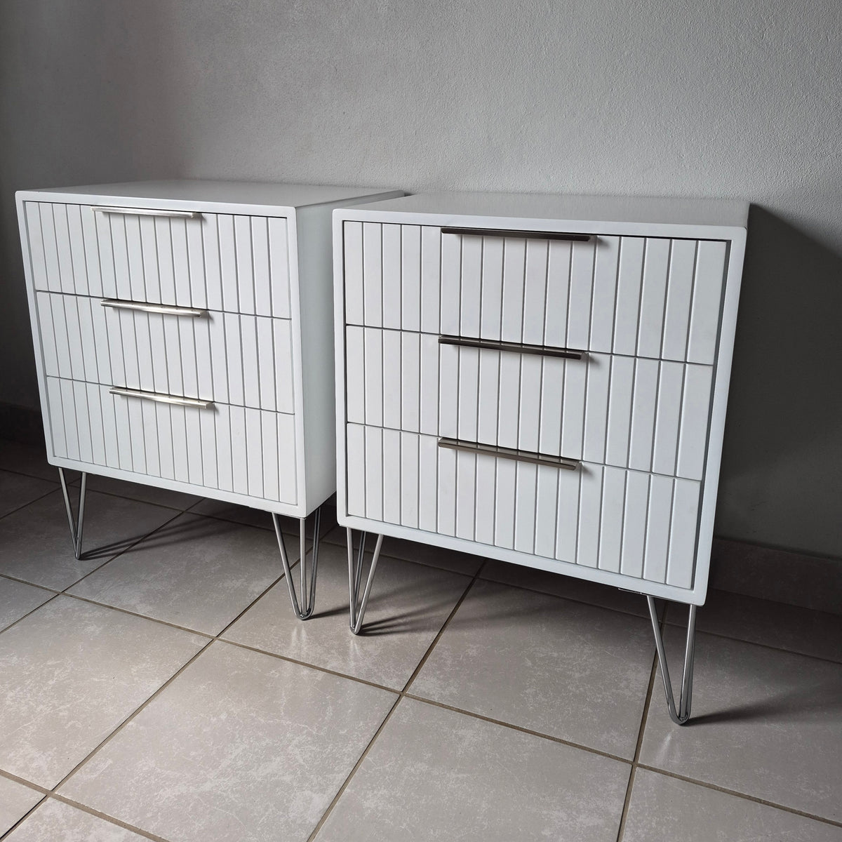 Bedside Pedestals. Silver Handles. R3800 for 2