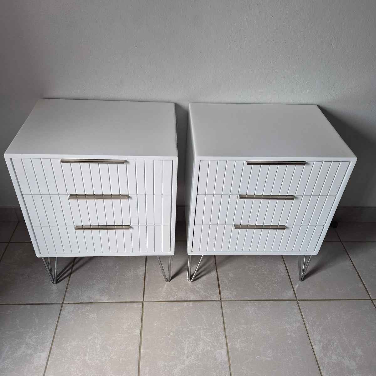 Bedside Pedestals. Silver Handles. R3800 for 2