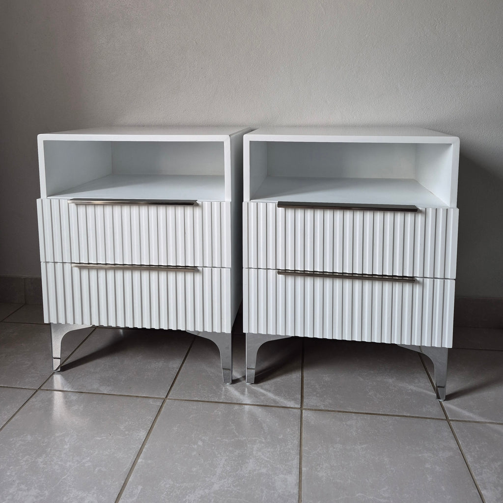 Bedside Pedestals. Silver Handles. R3800 for 2