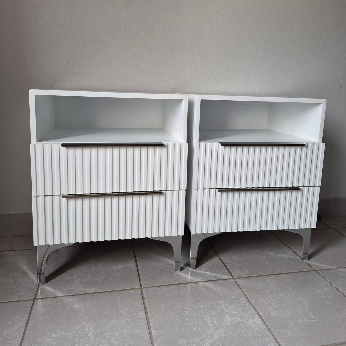 Bedside Pedestals. Silver Handles. R3800 for 2
