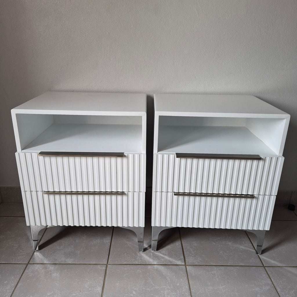Bedside Pedestals. Silver Handles. R3800 for 2