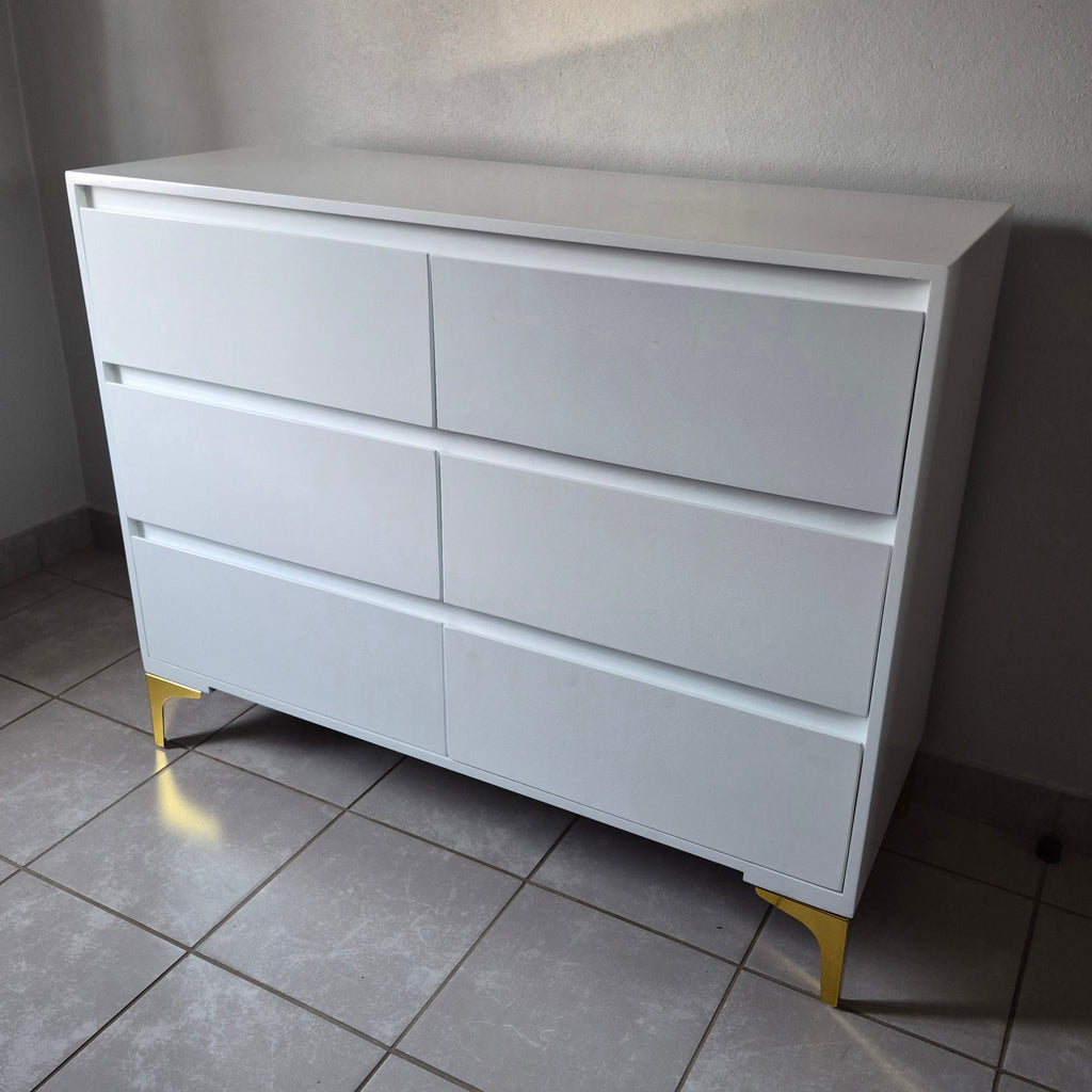 Chest of Drawers. Gold Legs