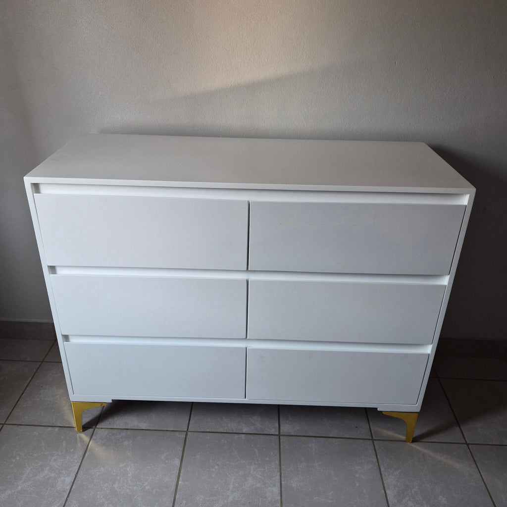 Chest of Drawers. Gold Legs