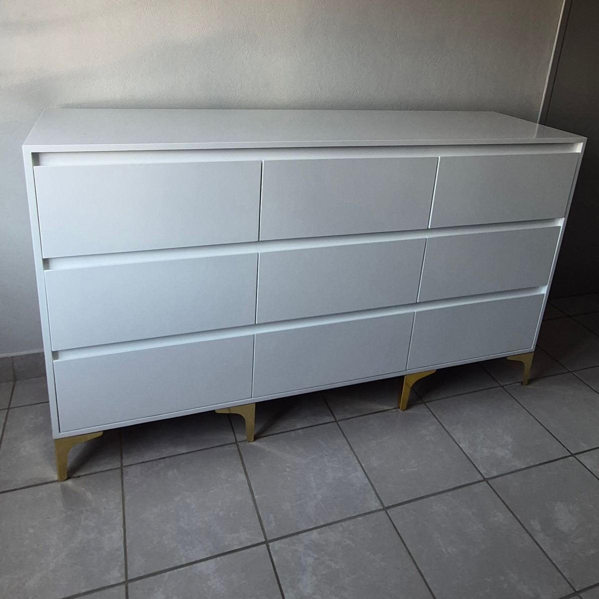 Chest Of Drawers. Gold Legs