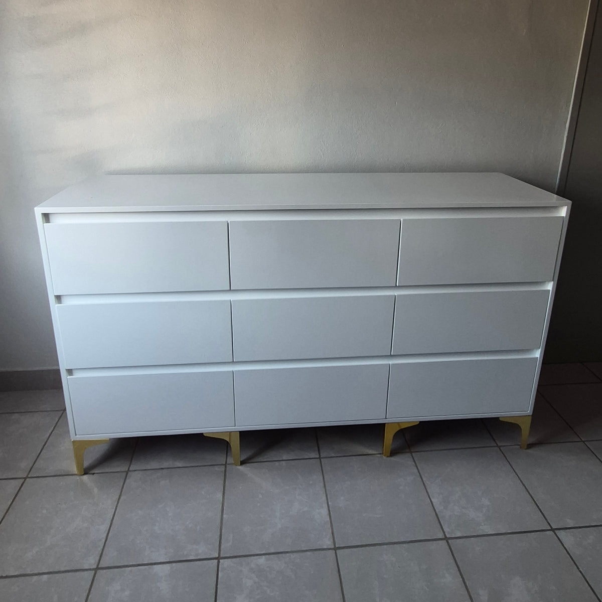 Chest Of Drawers. Gold Legs