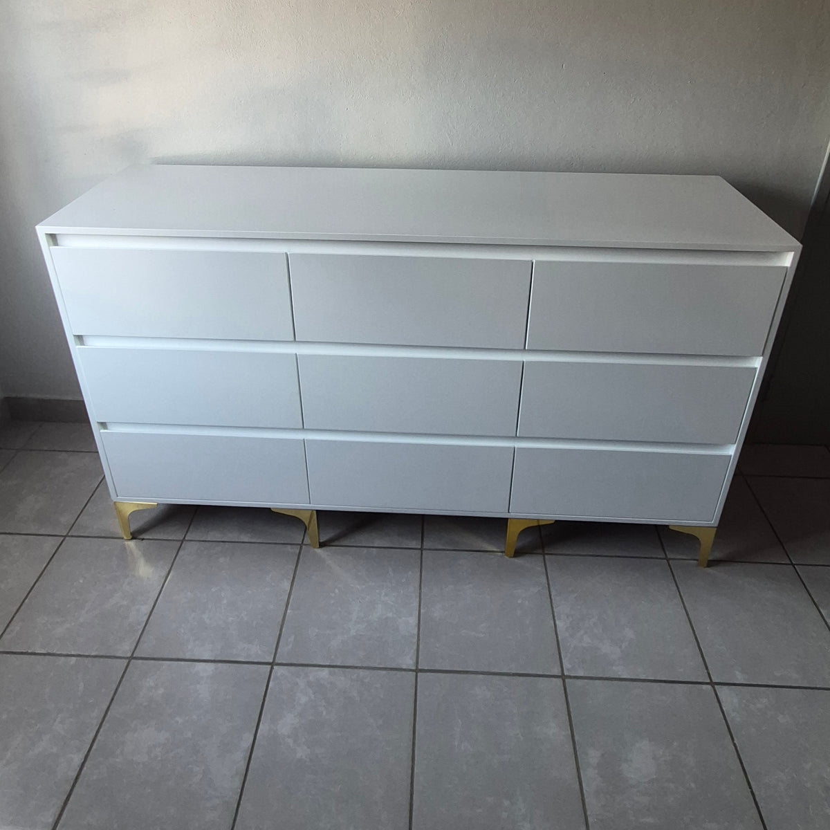 Chest Of Drawers. Gold Legs