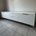 2m Tv Stand. Silver Handles
