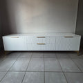 2m Tv Stand. Gold Handles