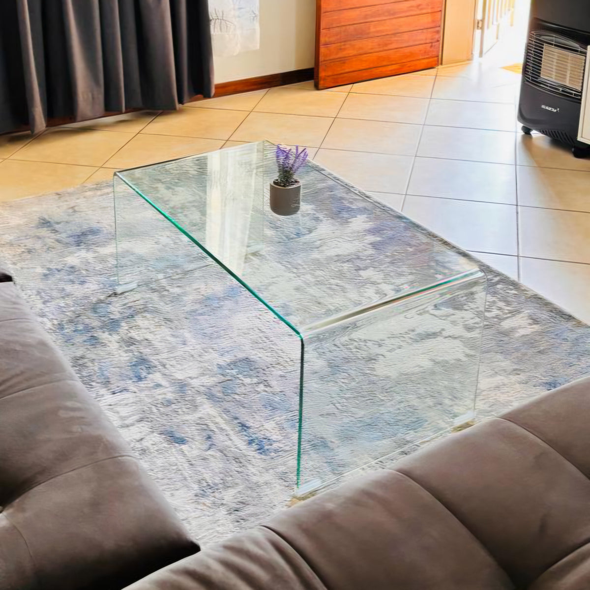 1.2m Tempered Glass Coffee Table