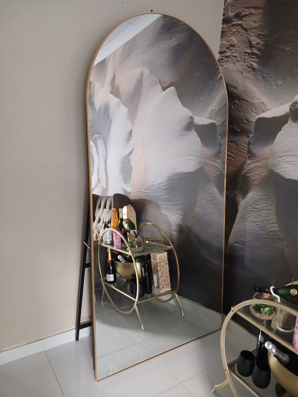 Mirror. Gold. 190x90cm