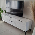 2m Tv Stand. Black Handles
