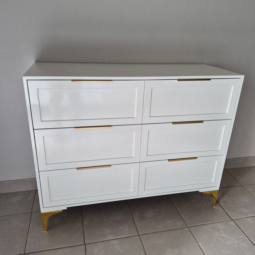 Chest Of Drawers. Gold Handles