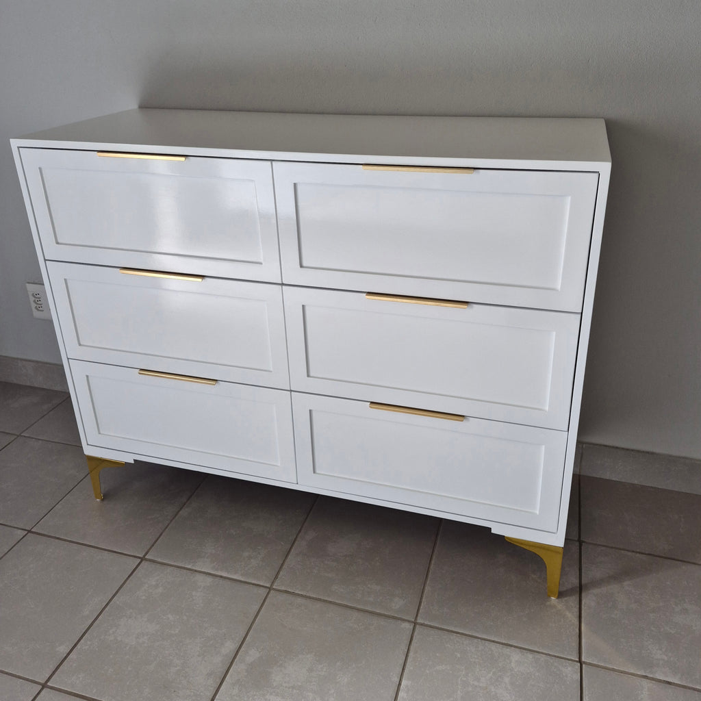 Chest Of Drawers. Gold Handles