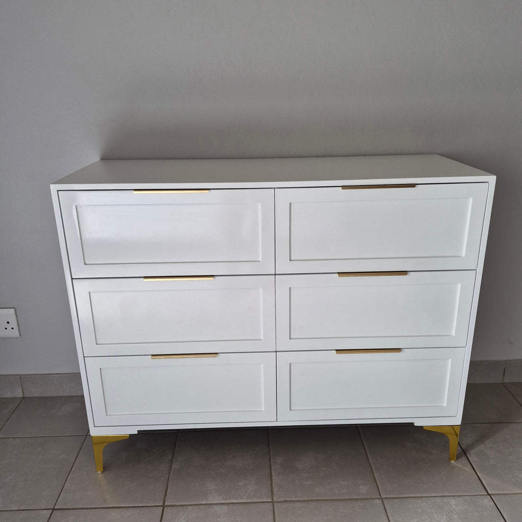 Chest Of Drawers. Gold Handles