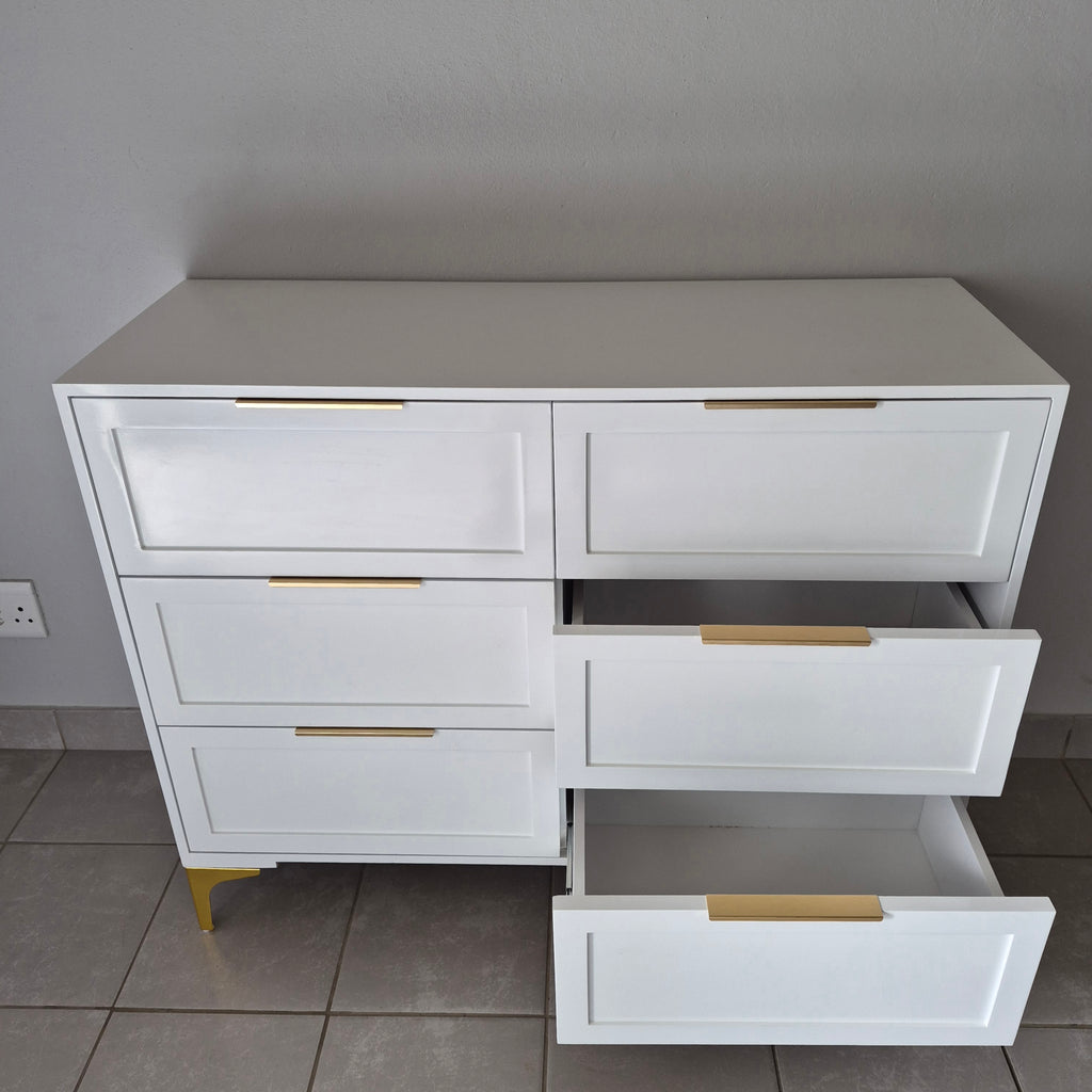 Chest Of Drawers. Gold Handles